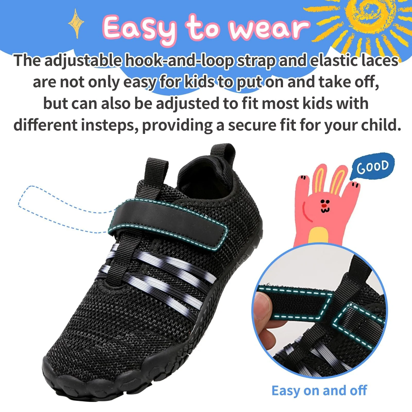 Детская Кроссовки для босоножек MIFAWA, минималистичные кроссовки и девочек с широким носком и нулевым перепадом, Кроссовки для водных видов спорта, Кроссовки для плавания, идеально подходит в качестве аксессуара для купания, пляжа или плавания, размер 26-37, фото №4