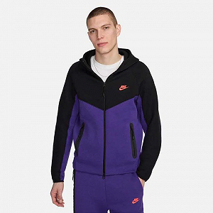 Світшот Nike Tech Fleece XS фіолетовий/чорний - Фото 1