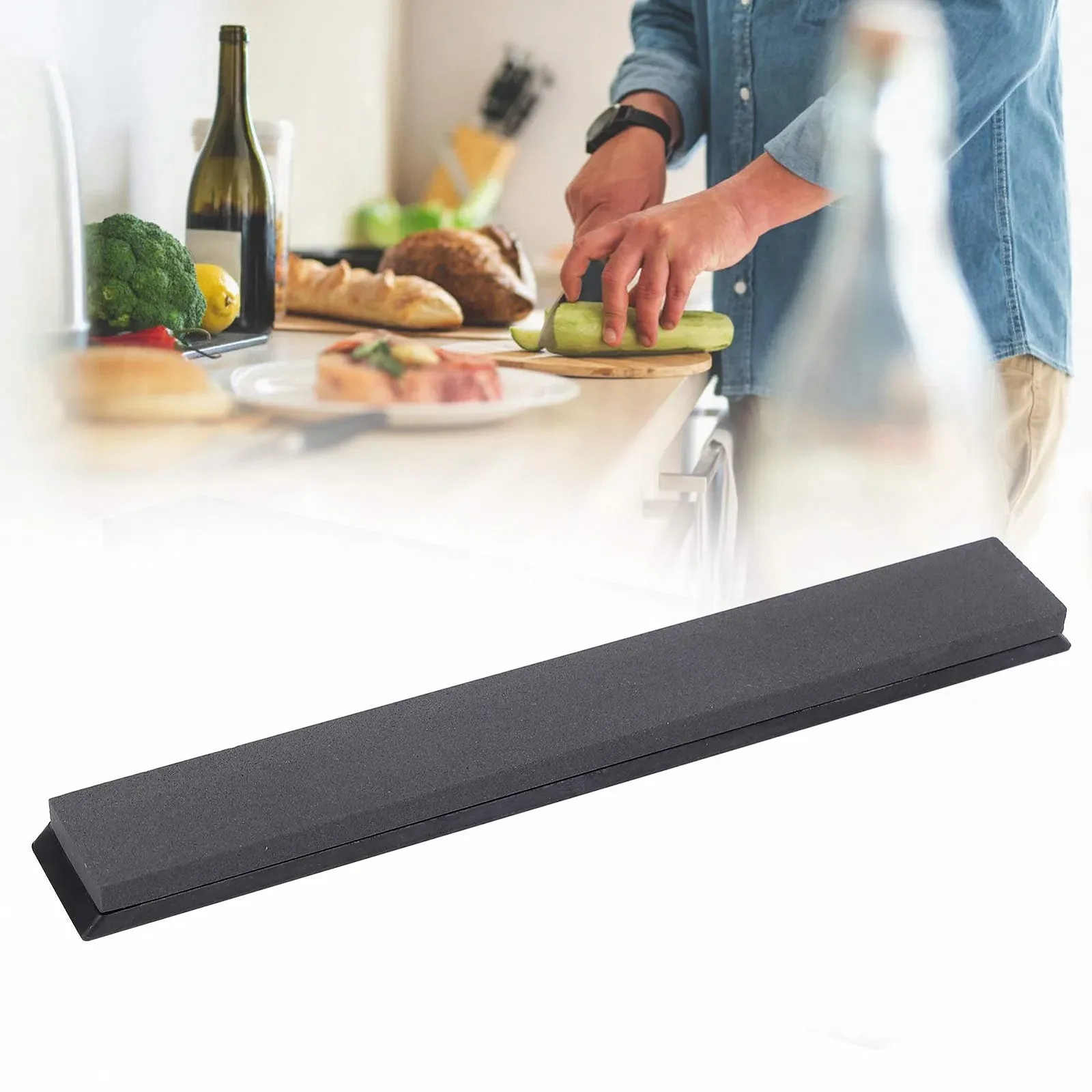 Точильний камінь з карбіду бору 800 Grit з підставкою для полірування ножів, фото №5