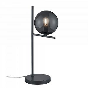Настільна лампа etc-shop скляна куля димчаста антрацит метал 1 x E14 18 x 52 см - Фото 1