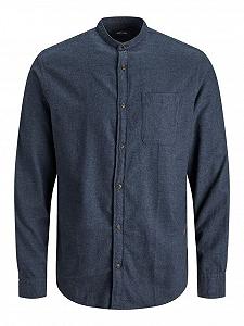 Рубашка Jack&Jones JJEBAND HEATHER L/S STS 12189769, SLIM FIT, тёмно-синий, XL - Фото 1