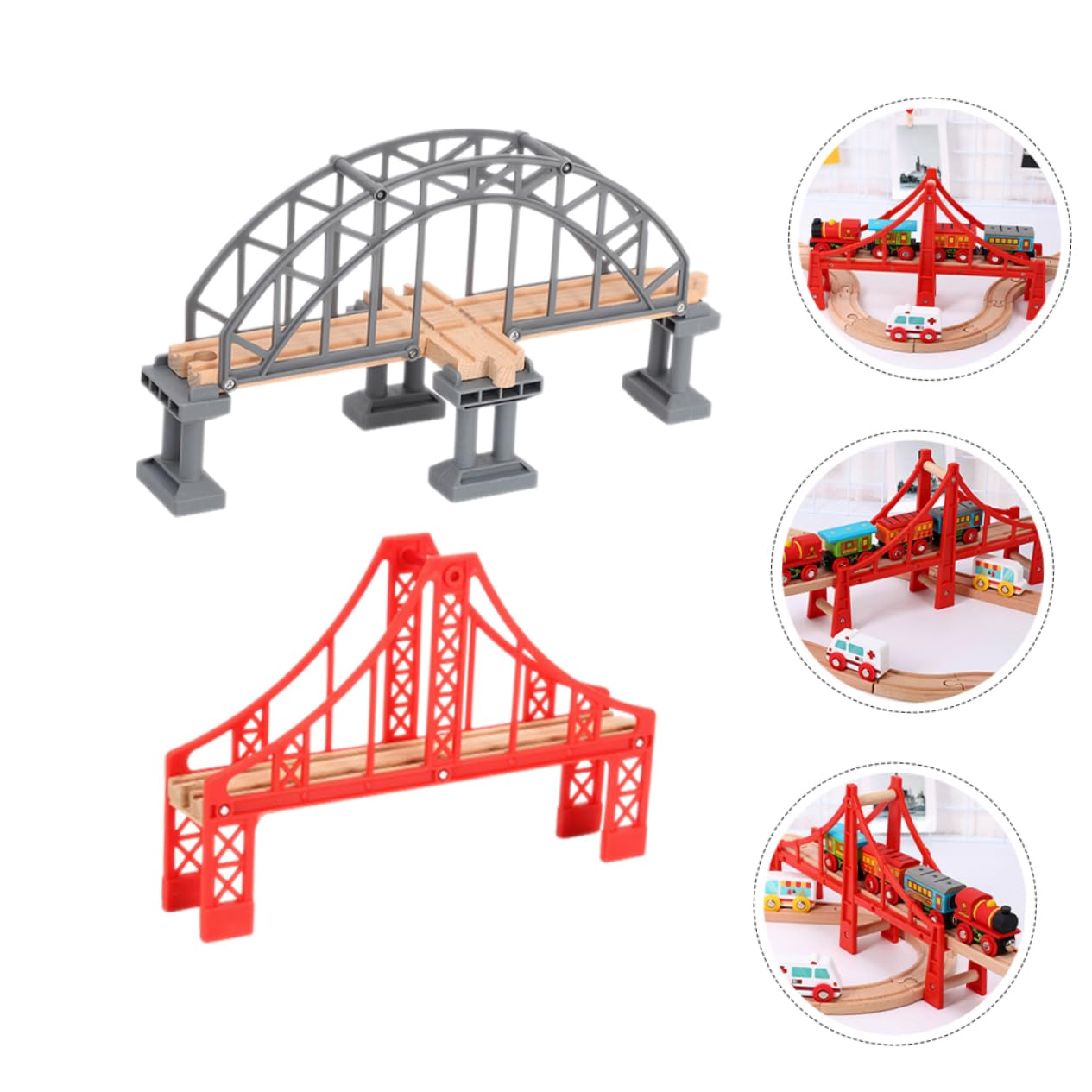 Мост VICASKY 2 Railway Bridge Model Деревянная Перекрестная Игрушка Пластик, фото №8