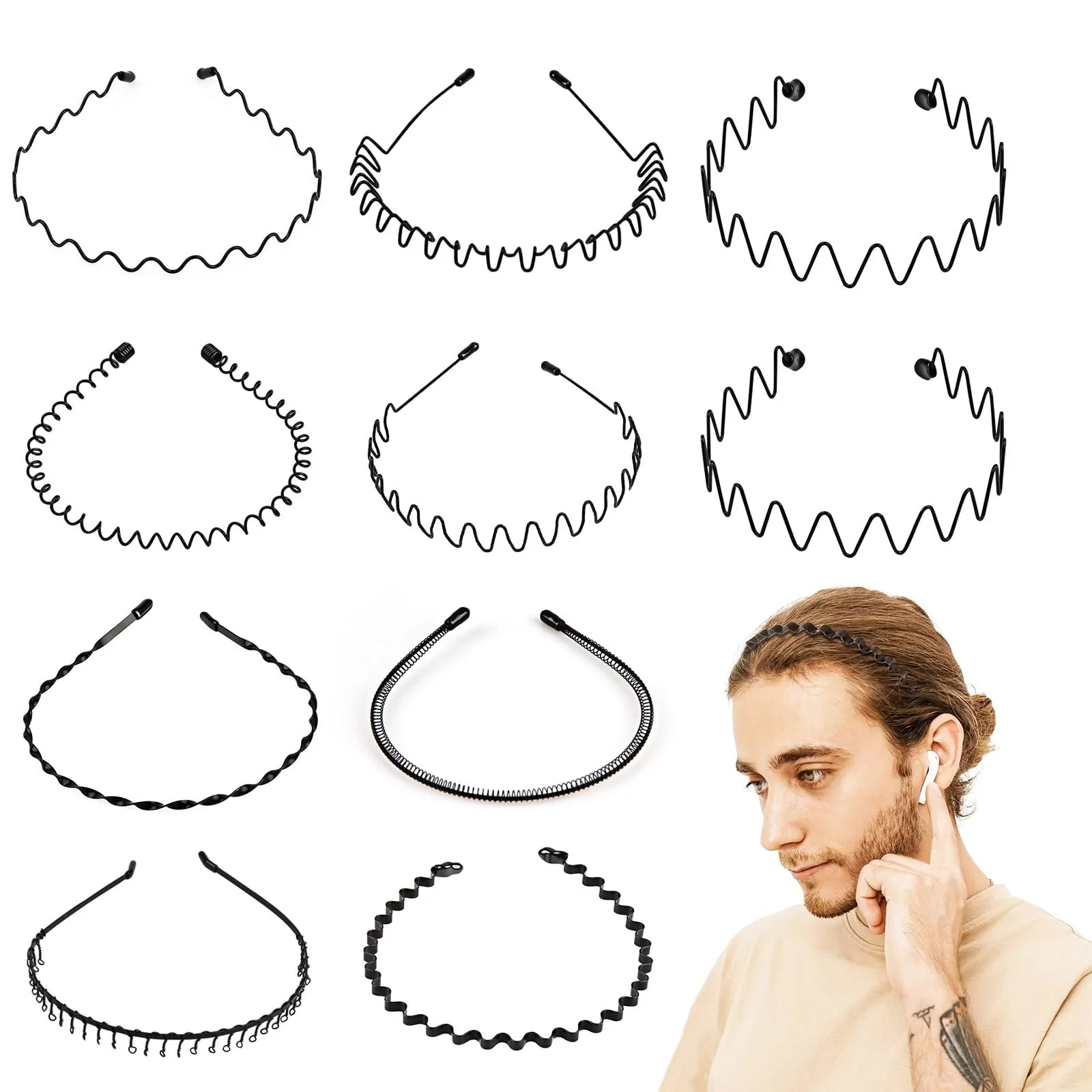 Обруч для волос Черный, фото №1