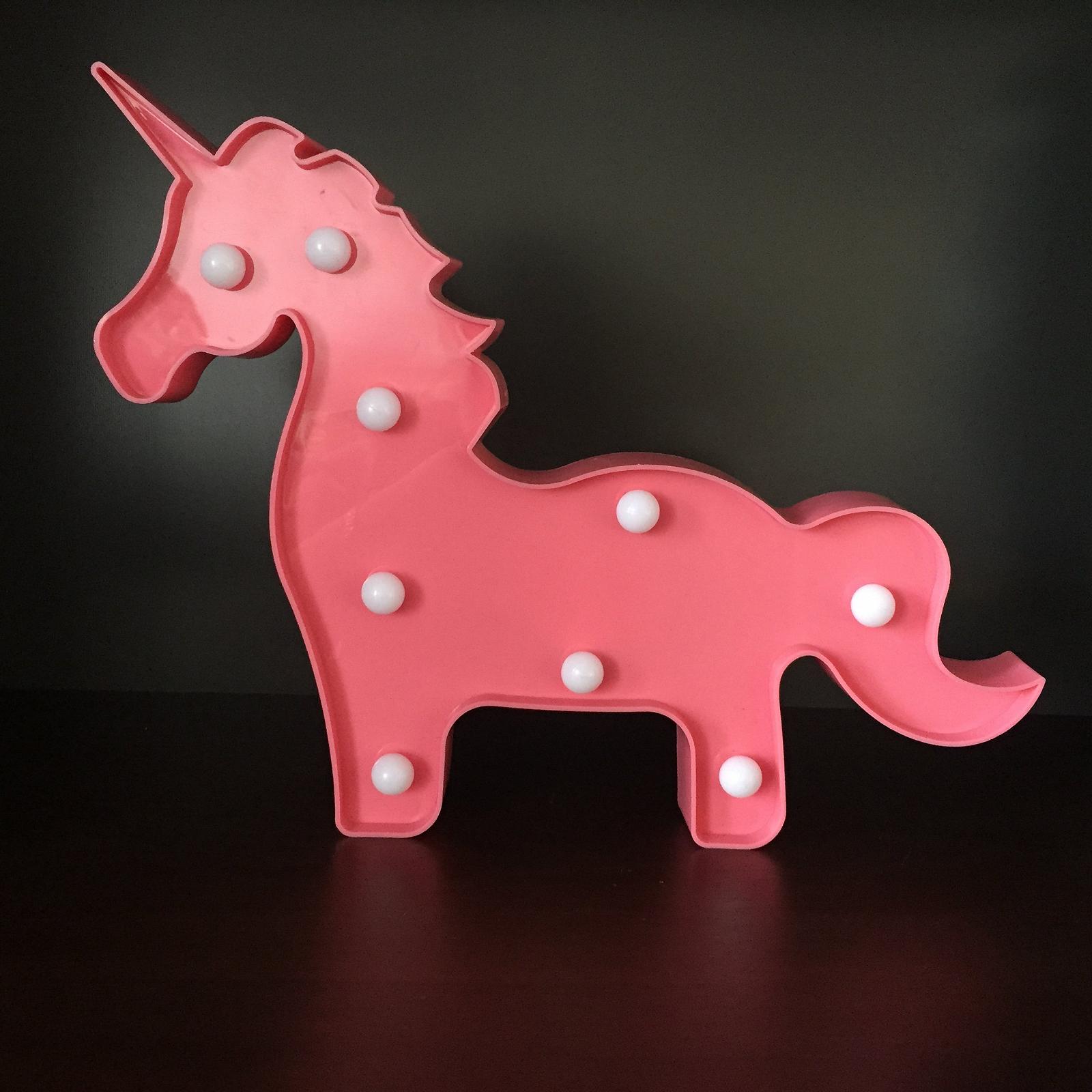 Світильник Trendario LED Ночнічник для дітей Бордовий Одноріг Рожевий, фото №5