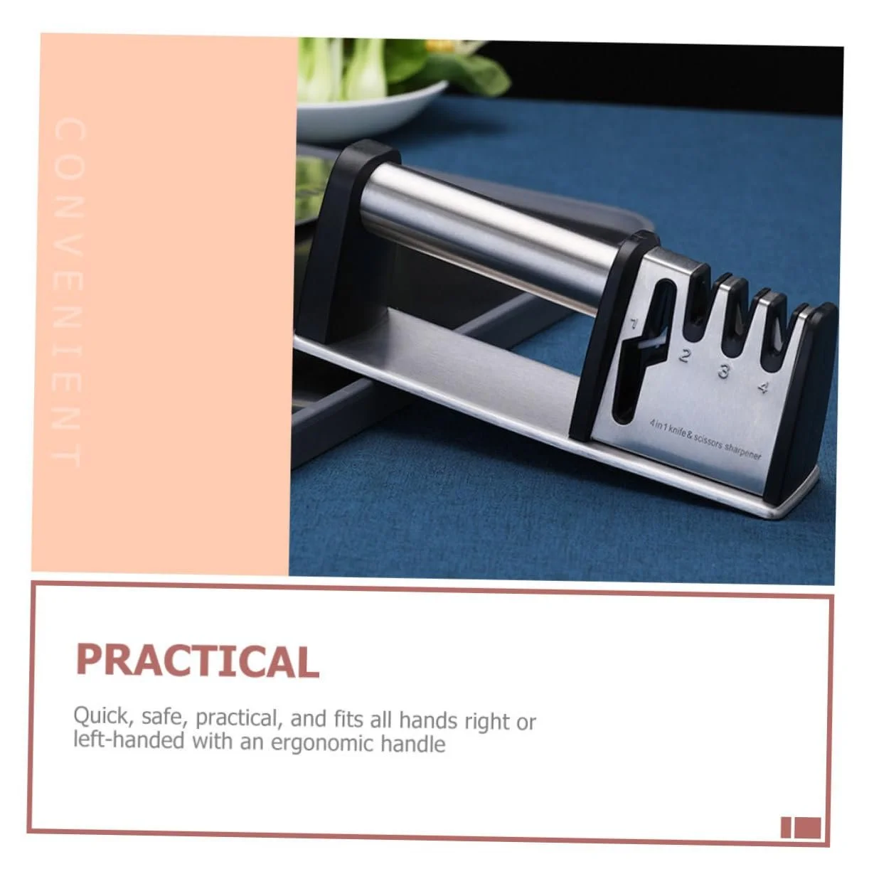 Точило для ножиць та ножів GLEAVI ергономічна з антиковзкою ручкою, фото №7