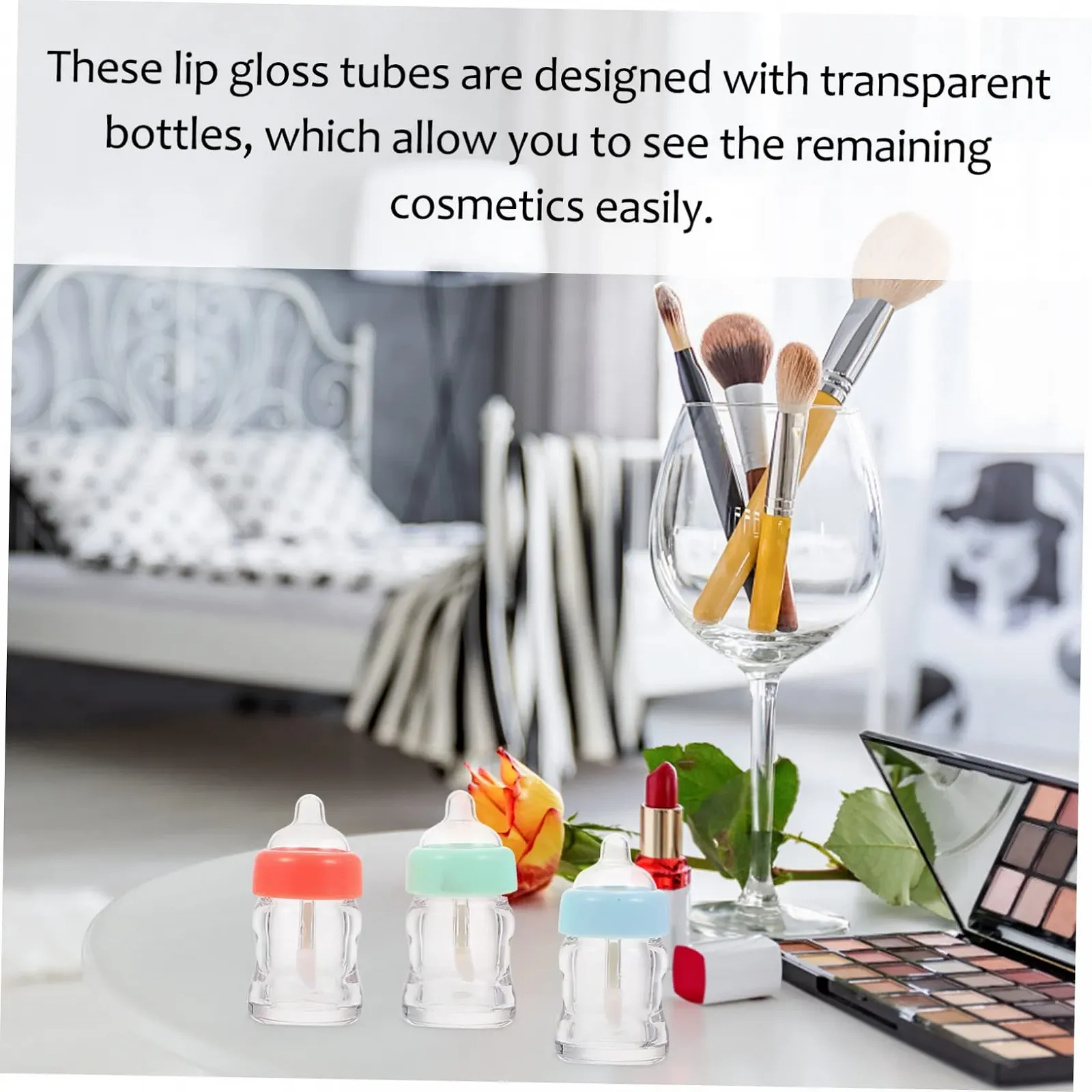 Блиск для губ MERRYHAPY 10St Flasche Прозорий, фото №7