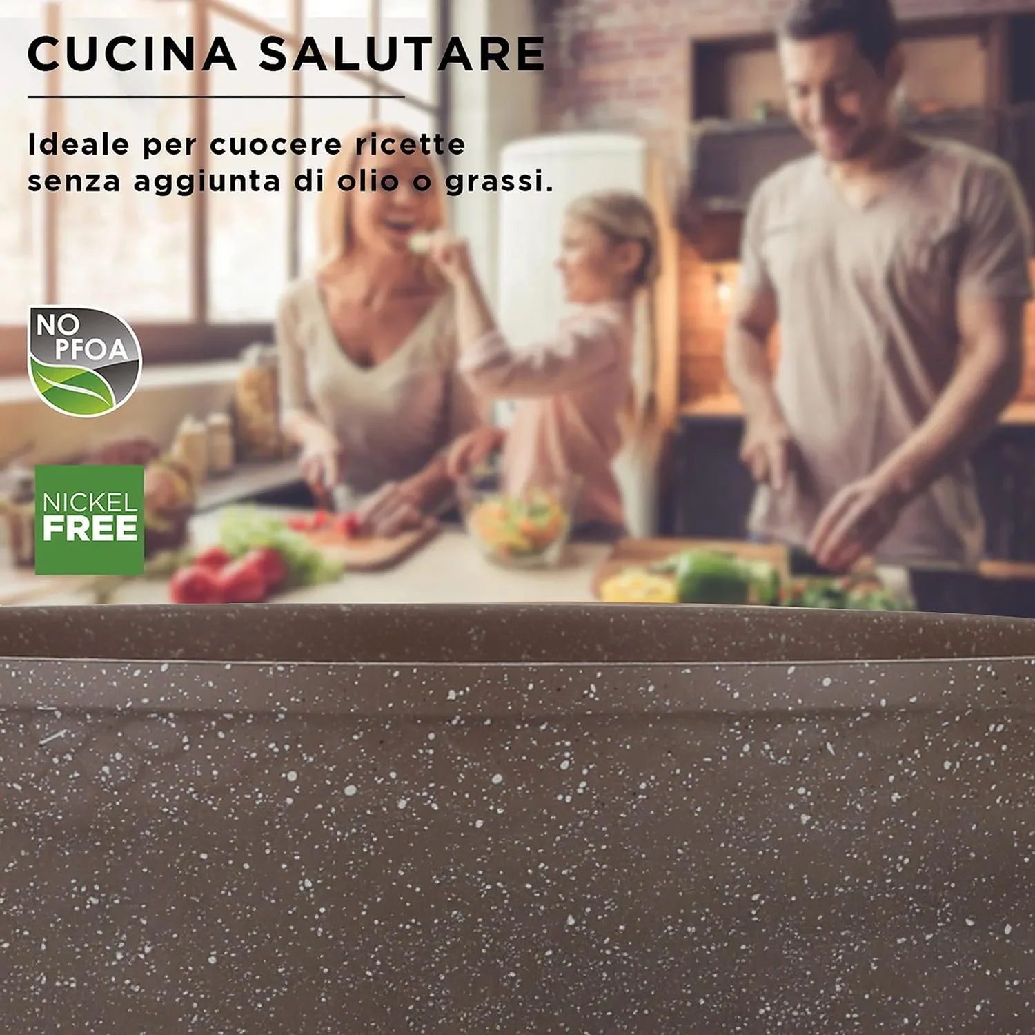 Каструля для запікання KASANOVA 28 см антипригарна з коричневою кришкою, фото №8