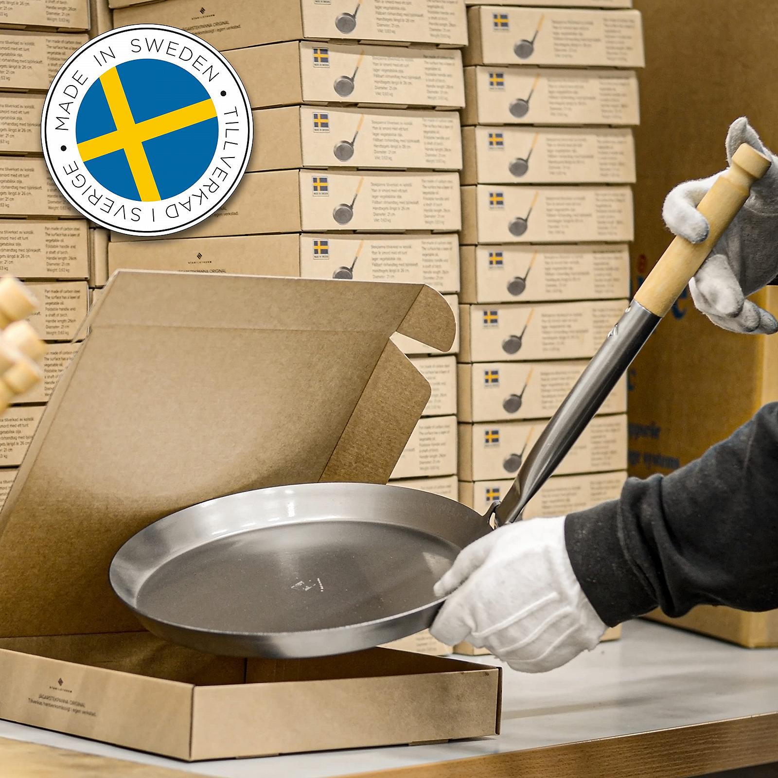 Сковорода Stabilotherm Jägerpfanne XL с деревянной складной ручкой, фото №2 Сковорода Stabilotherm Jägerpfanne XL с деревянной складной ручкой, фото №2