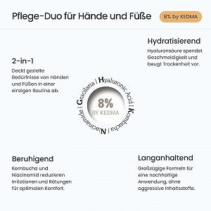 Крем для рук та ніг 8% Набір для зволоження та відновлення - Комбуча, гіалуронова кислота та ніацинамід - для всіх типів шкіри - 2 x 100 г synthetic.ua - Фото 1