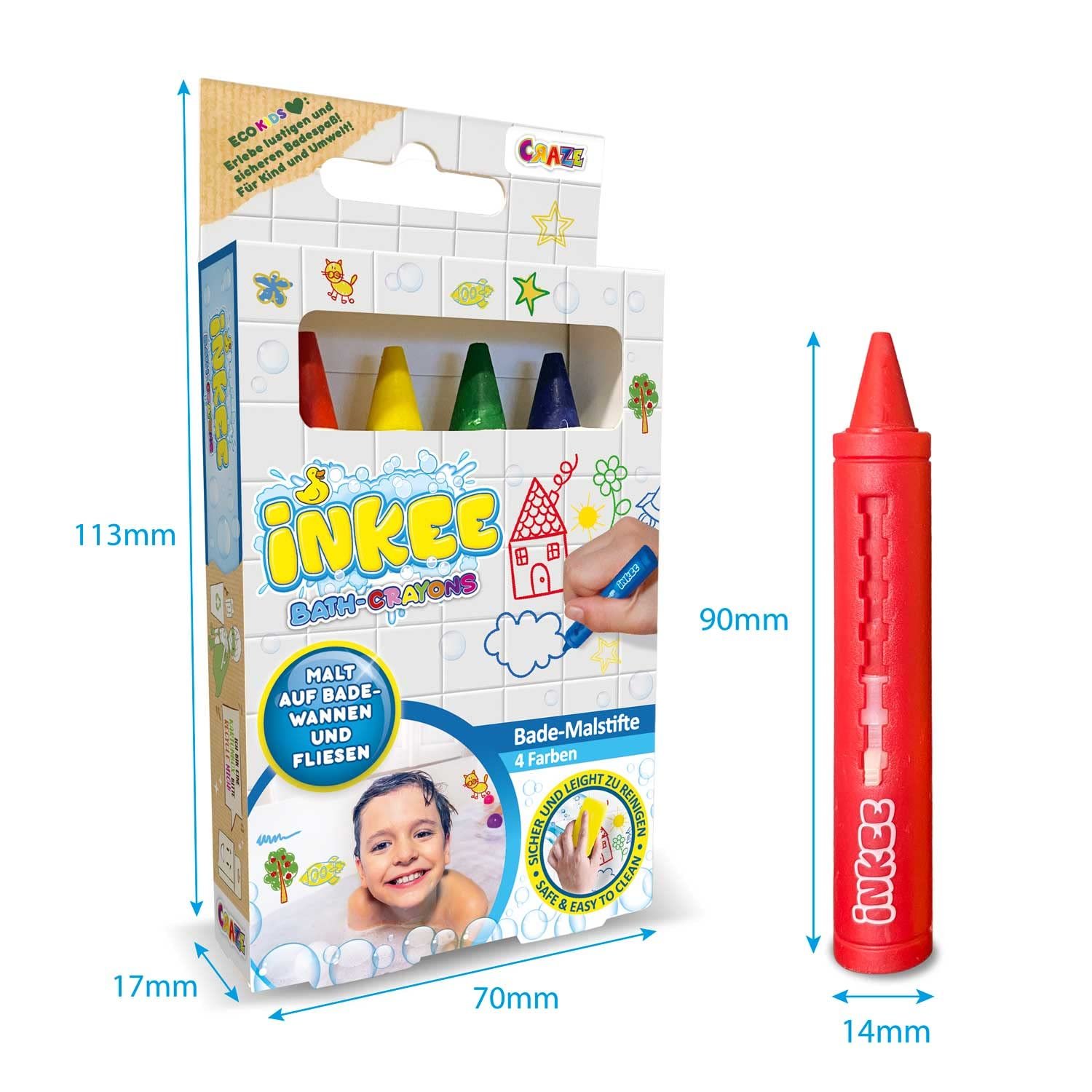 Крейда для ванни INKEE 4 шт. рiзних кольорiв, фото №9