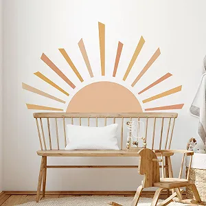 Наклейка на стіну Tanlaby Half Sun Large Boho Sunrise Arch 80 x 140 см - Фото 1