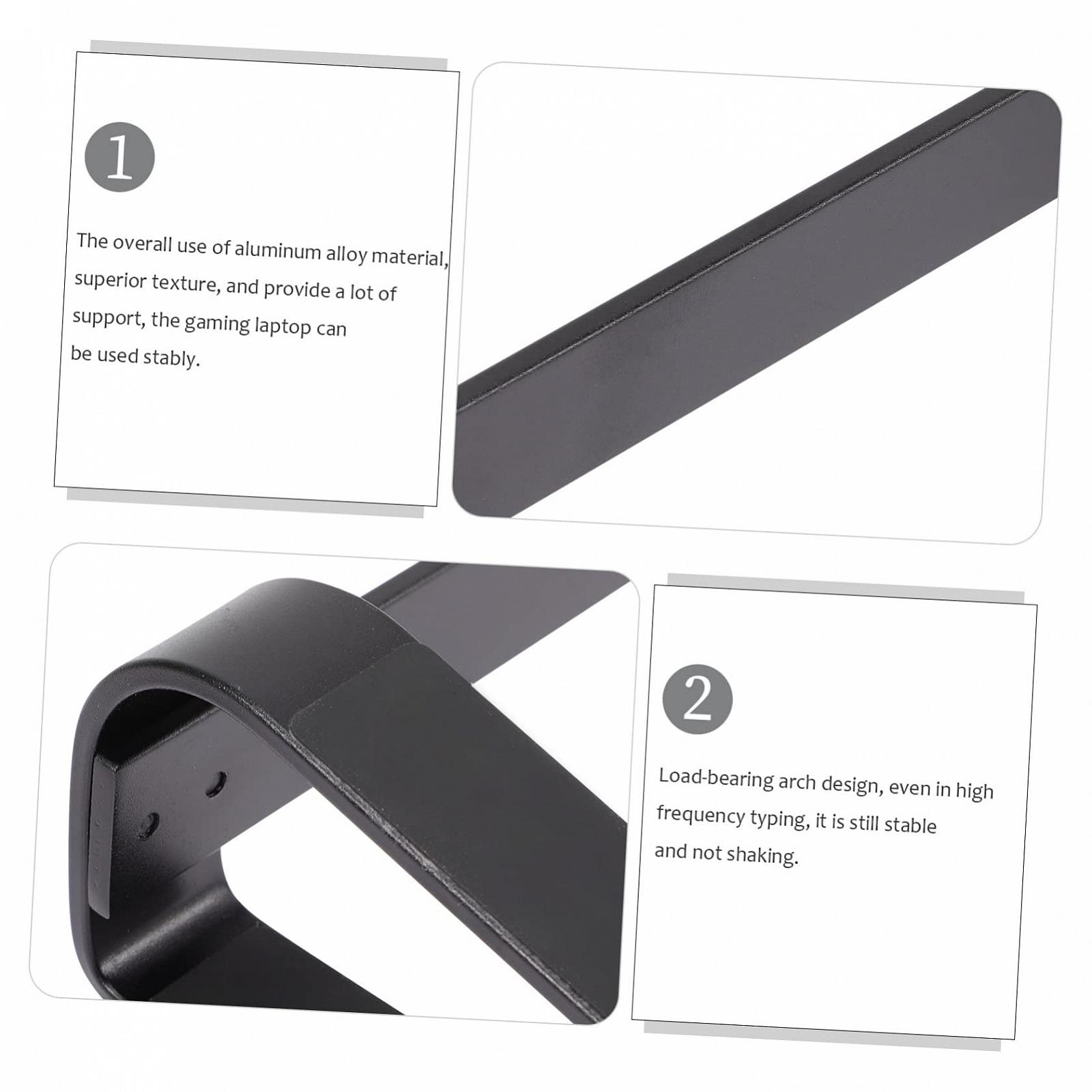 Підставка для ноутбука GALPADA з алюмінієвого сплаву, регульована по висоті охолоджуюча підставка для столу, портативна та стабільна, фото №7