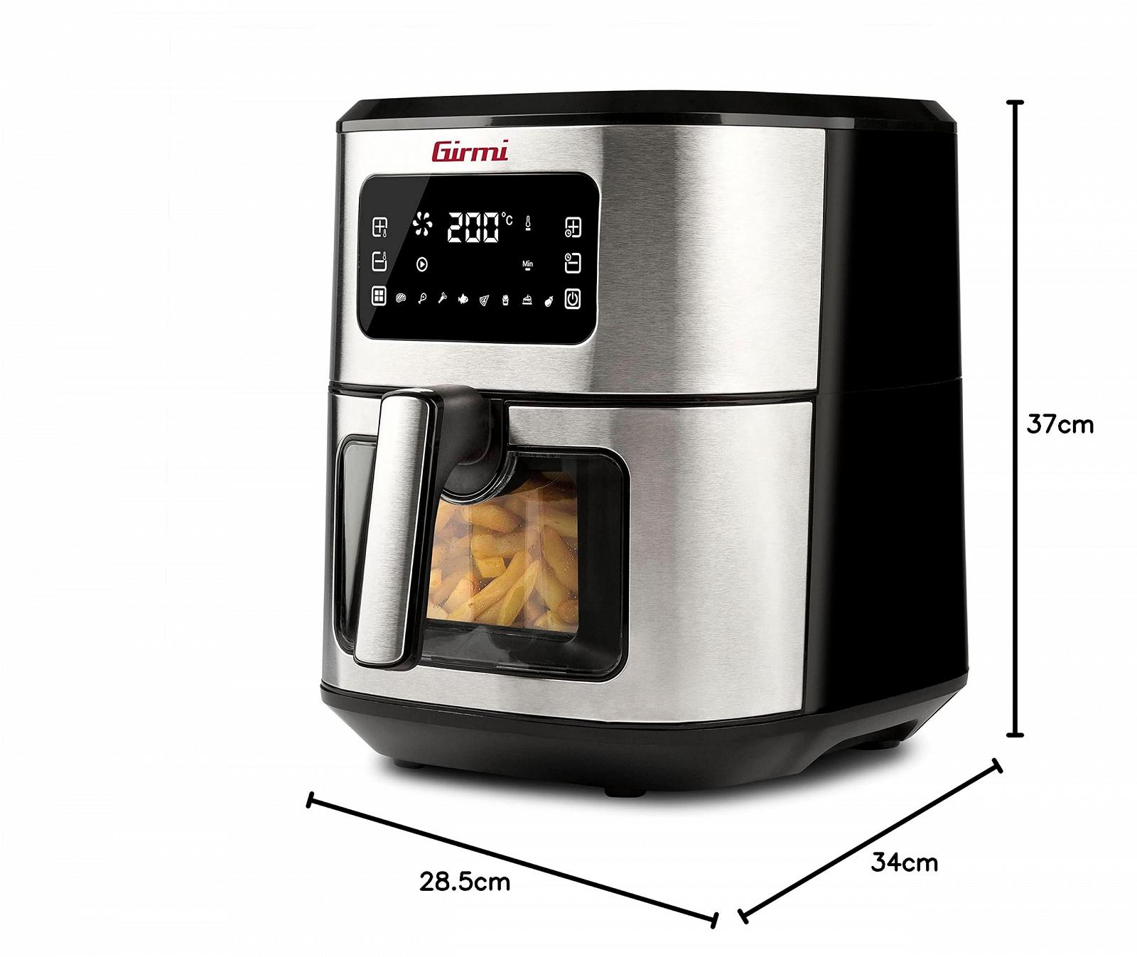 Мультипечь Girmi EcoFrit Look FG88 6.5 литров 8 программ 1700 W Цифровой дисплей BPA/PFOA Safe Внутреннее освещение Антипригарный поддон, фото №10