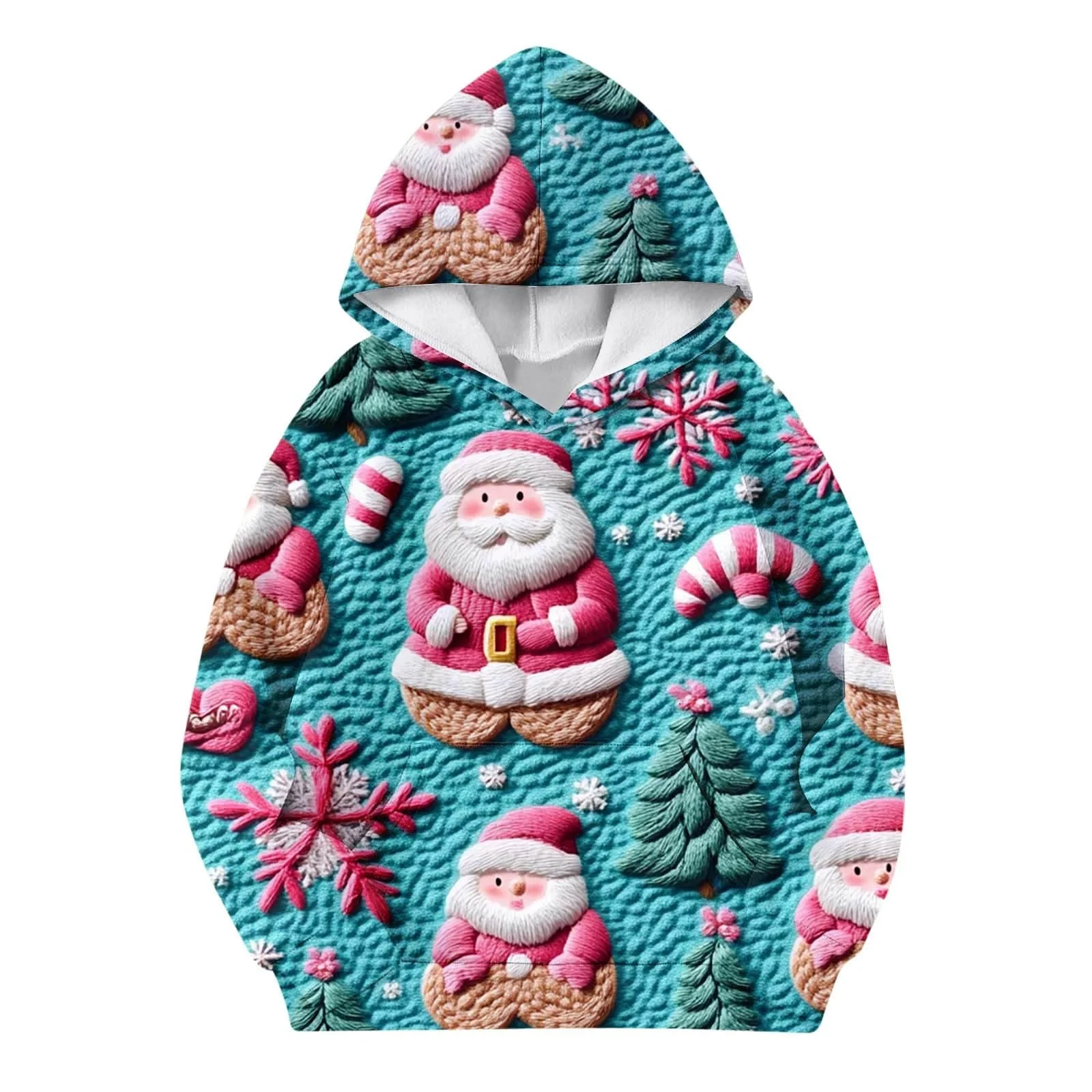 Джемпер Детский Рождественский, Толстовка для Девочек с Длинными Рукавами, Мягкий Свитшот с Рождественским Принтом, Милый Пуловер, Одежда для Девочек, фото №2