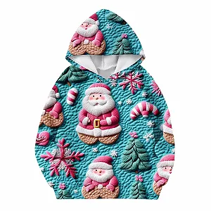Джемпер Детский Рождественский, Толстовка для Девочек с Длинными Рукавами, Мягкий Свитшот с Рождественским Принтом, Милый Пуловер, Одежда для Девочек synthetic.ua - Фото 1