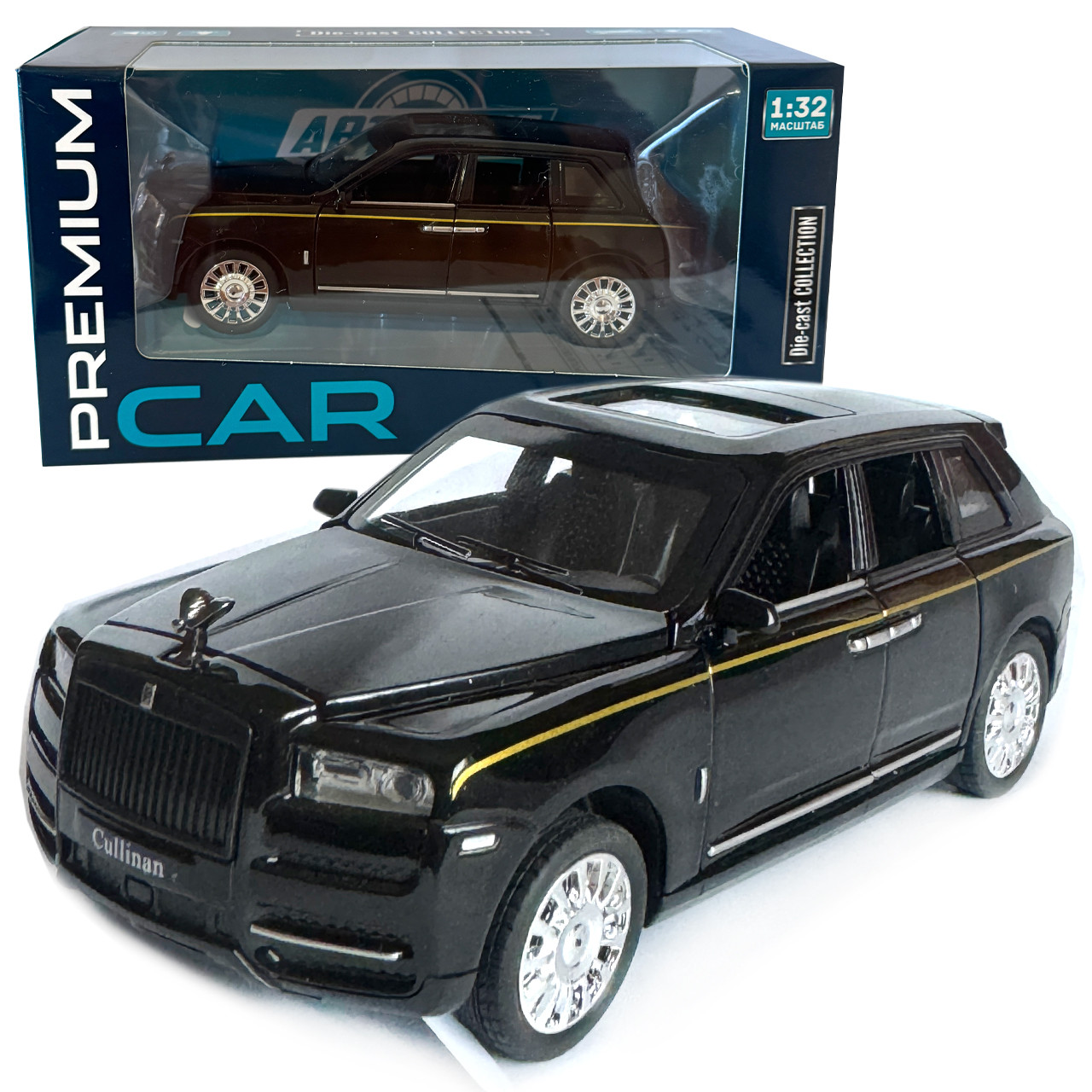 Машинка металлическая Rolls-Royce Cullinan ролс ройс черный звук свет инерция откр люк двери капот багажник, фото №1 Машинка металлическая Rolls-Royce Cullinan ролс ройс черный звук свет инерция откр люк двери капот багажник, фото №1