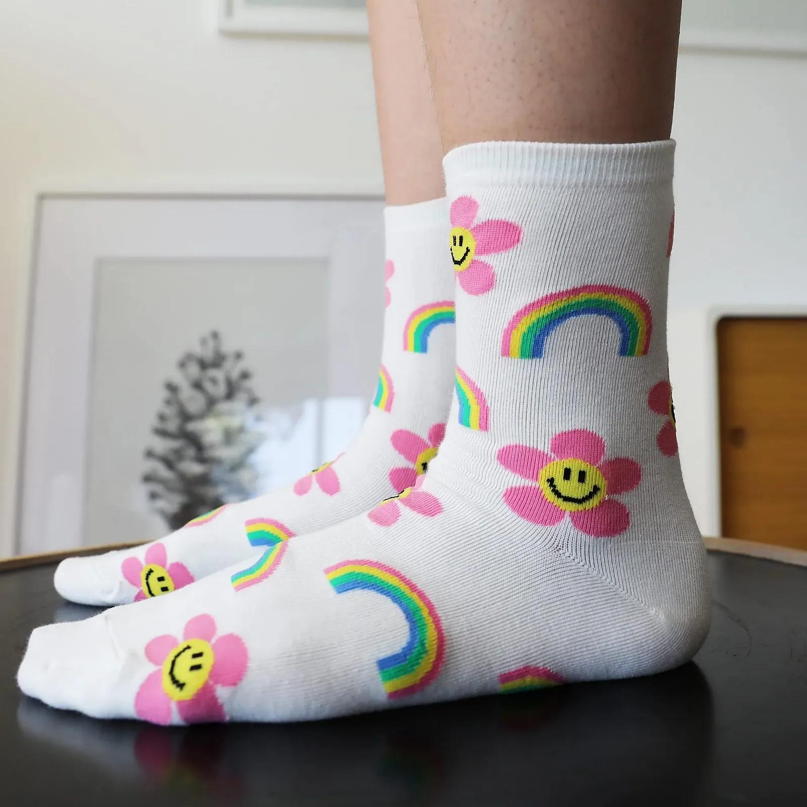 Носки Generic Smile Rainbow _4 Colours, Multi, 35-39, W-L-010, Белый, Черный, Multi, W-L-013, Белый, Черный, Multi, фото №2 Носки Generic Smile Rainbow _4 Colours, Multi, 35-39, W-L-010, Белый, Черный, Multi, W-L-013, Белый, Черный, Multi, фото №2