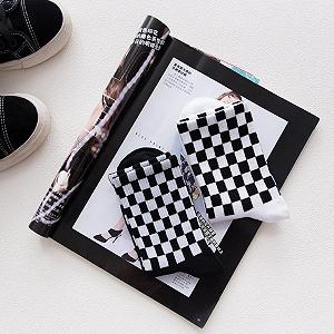 Носки AKAMAS в шахматном стиле, 5 пар, черно-белые (Размер 35-41) synthetic.ua - Фото 1