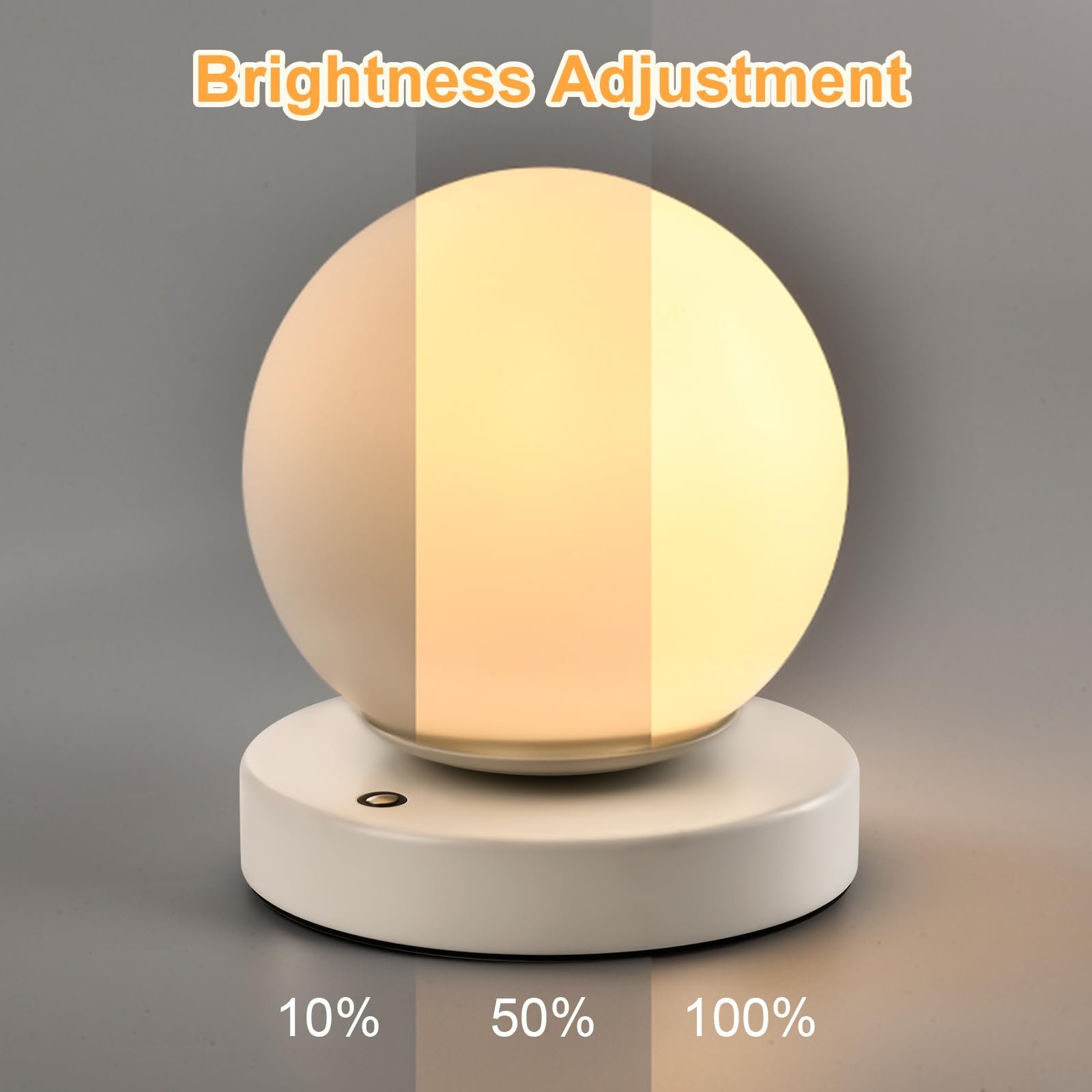 Настільна лампа LQWELL KT11328 3 рівні USB Glass White, фото №4