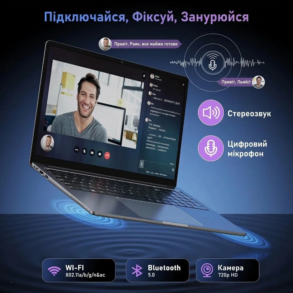 Ноутбук 16" Acemagic AX16 Intel N97 RAM 16GB SSD 512GB Win11 Металлический корпус (UKR), фото №5