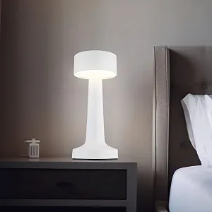 Настольная лампа Globo Белая Touch Dimmer Аккумуляторная LED Высота 21 см synthetic.ua - Фото 1