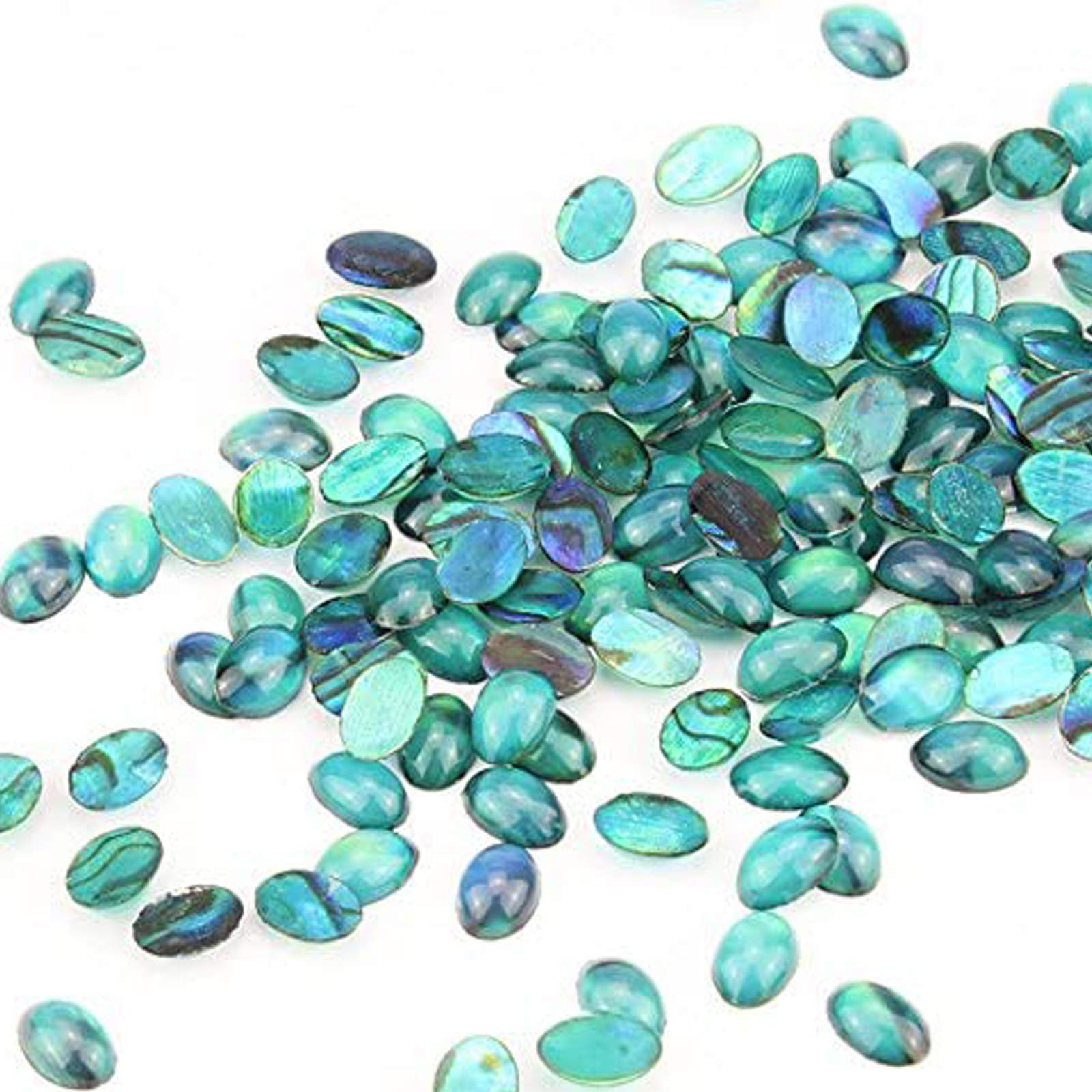 Украшение для ногтей Ракушки Натуральные камни 3D 4 x 6 мм Красный, Натуральный, Зеленый, 10 шт, фото №2