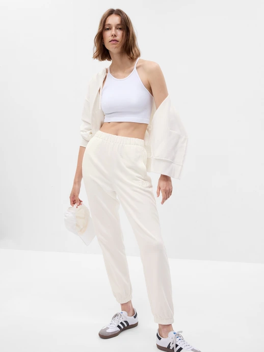 Штани LOGO JOGGER SWEATPANTS 729736-05 GAP Білий S, фото №1