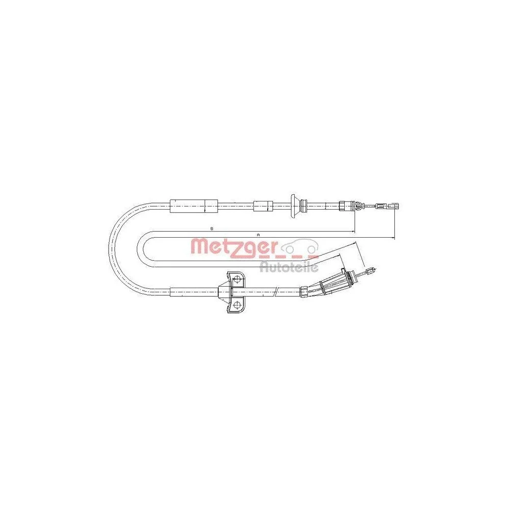 Трос стояночного тормоза METZGER 10.8065 для VOLVO, задний левый, задний правый, фото №1