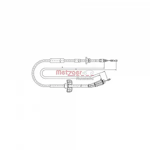 Трос стояночного тормоза METZGER 10.8065 для VOLVO, задний левый, задний правый - Фото 1