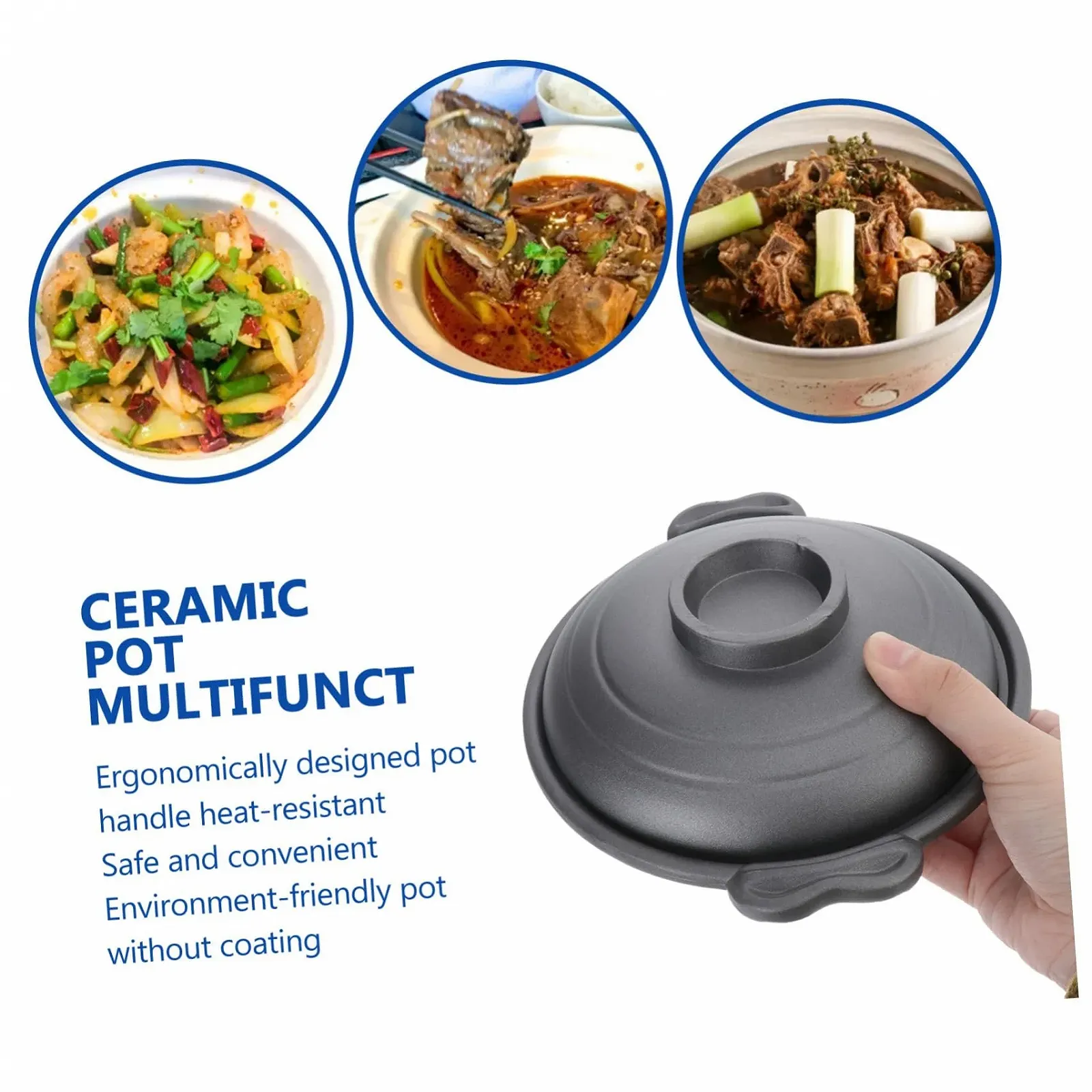 Кастрюля Lurrose Ceramic 18 см керамическая антипригарная термостойкая, фото №5 Кастрюля Lurrose Ceramic 18 см керамическая антипригарная термостойкая, фото №5