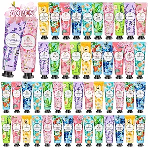 Набор кремов для рук 60 шт, Мини-набор кремов для рук для женщин, Маленький увлажняющий крем для рук и ног для очень сухих рук, Маленький подарок для женщин, Рождественские подарки, Подарок на день рождения - Фото 1