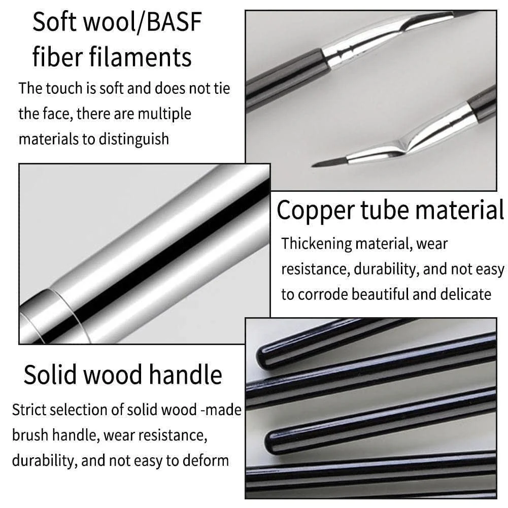 Кисти для подводки с длинной ручкой, портативная, для макияжа глаз, для растушевки, для бровей E0T4, фото №6 Кисти для подводки с длинной ручкой, портативная, для макияжа глаз, для растушевки, для бровей E0T4, фото №6