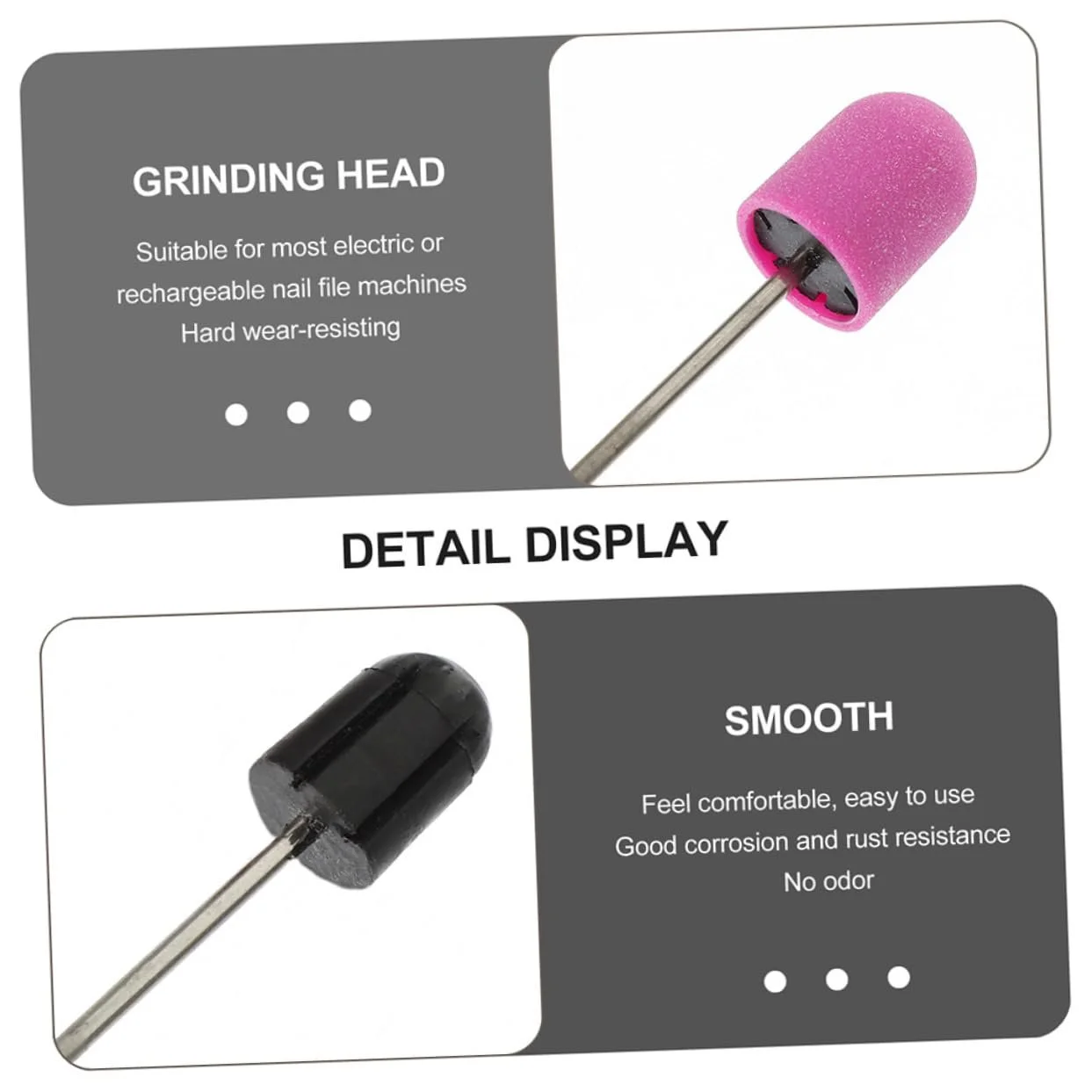 Набор для маникюра PACKOVE C шлифовальными колпачками и головкой, фото №7