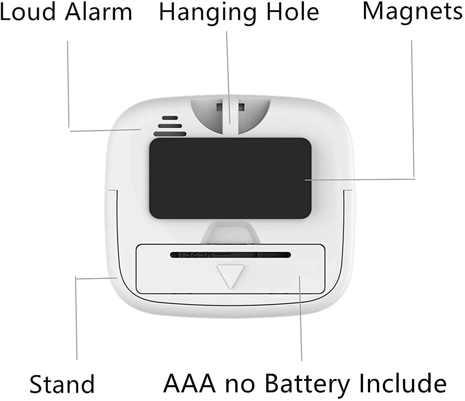 Кухонный таймер NIAGUOJI Digital Kitchen Timer с большим ЖК-дисплеем белый, фото №3 Кухонный таймер NIAGUOJI Digital Kitchen Timer с большим ЖК-дисплеем белый, фото №3