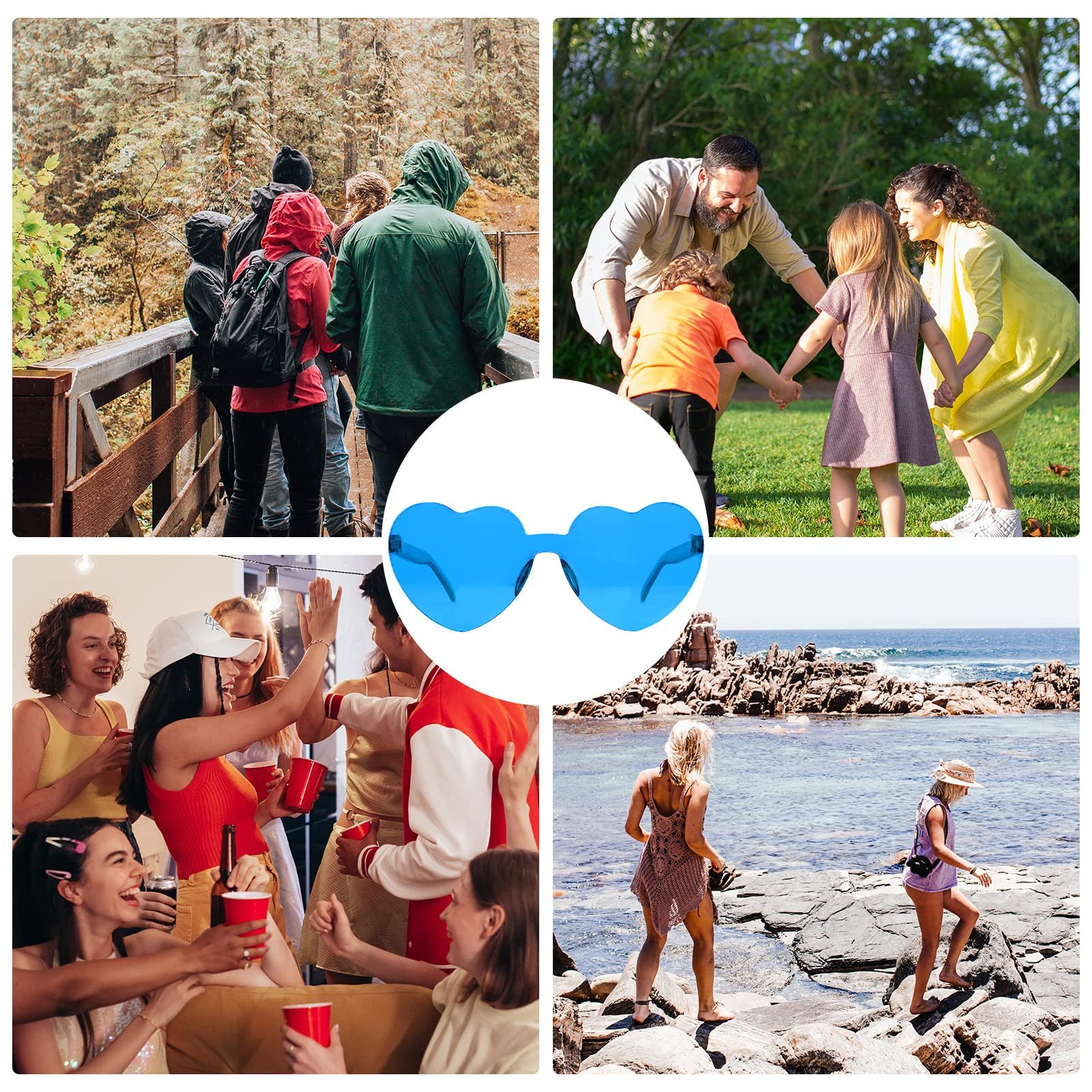 Сонцезахисні окуляри Серце KINBOM Прозорі кольорові лінзи, 12 шт, фото №7 Сонцезахисні окуляри Серце KINBOM Прозорі кольорові лінзи, 12 шт, фото №7