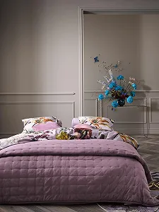 Покривало Essenza Ruth Grape 180 x 265 см, 70% перероблений поліестер, 30% поліестер, однотонний synthetic.ua - Фото 1