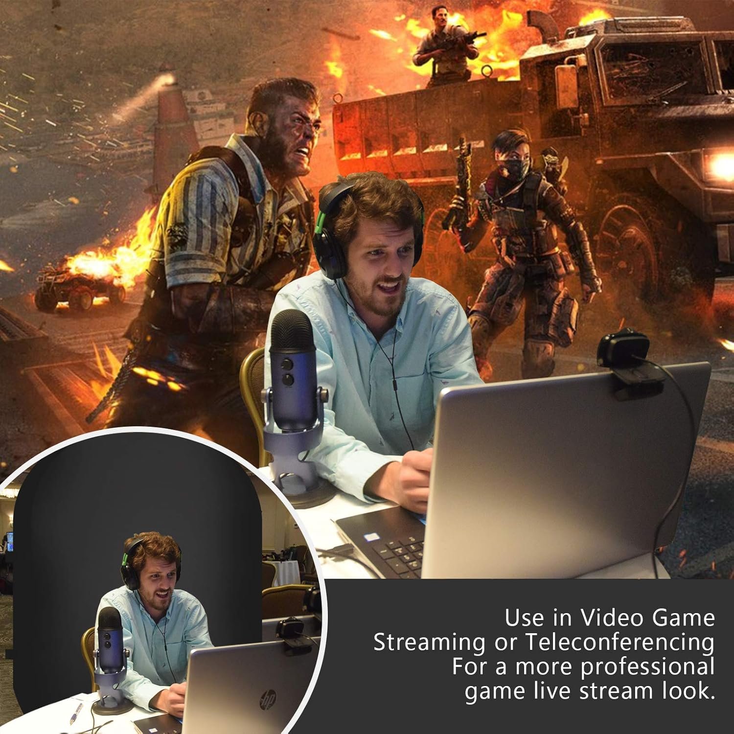 Складний фон Neewer / 1,5x2 м / Chromakey Біла - Чорна, фото №6