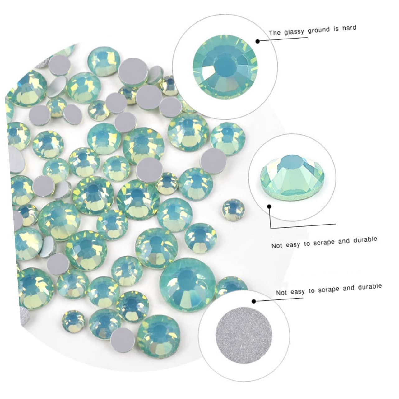 Стразы Стекло FOMIYES Разноцветные, фото №4