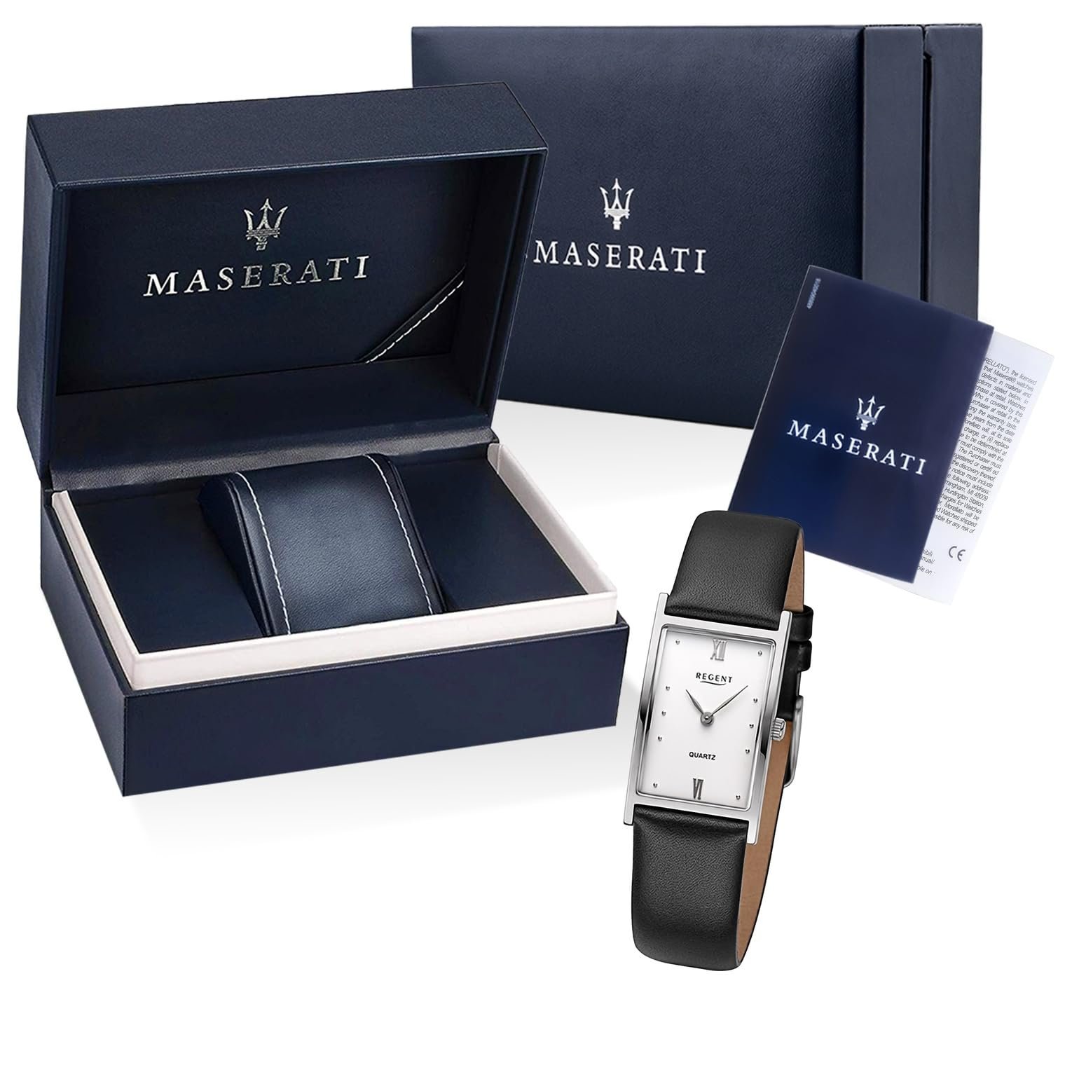 Женские часы Титан REGENT Квадратный Полированный 21 x 30 мм 5 Бар Кожаный ремешок, серый, Элегантный, фото №4