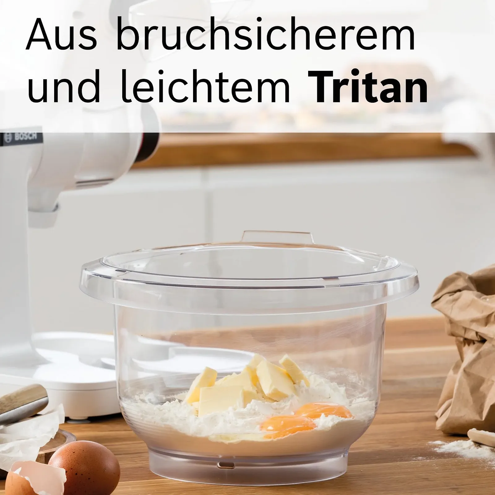 Миска для змішування Bosch Series 2 MUZS2TR 3.8 л Tritan прозора, фото №4