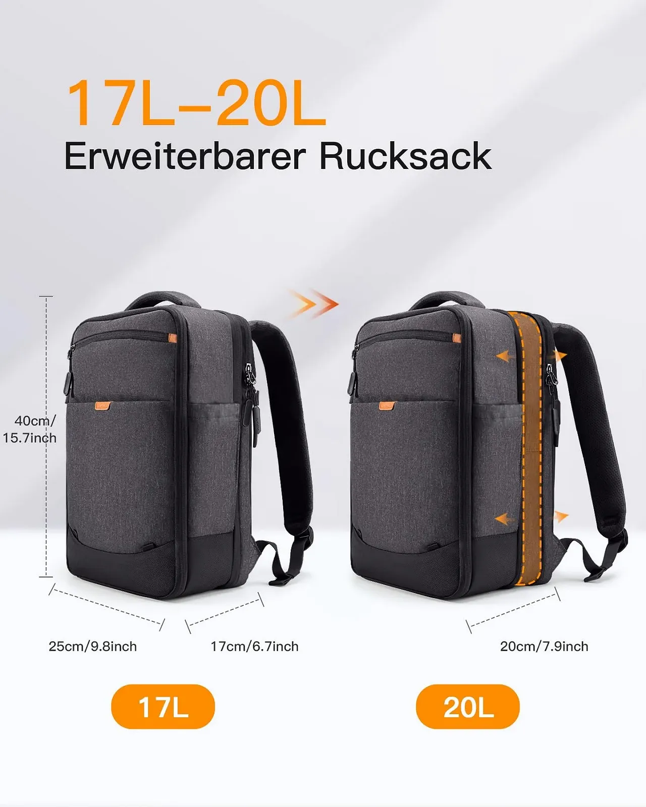 Рюкзак для ноутбука Inateck 17-20L Ryanair Hand Luggage 14 Inch MacBook Pro, фото №2 Рюкзак для ноутбука Inateck 17-20L Ryanair Hand Luggage 14 Inch MacBook Pro, фото №2