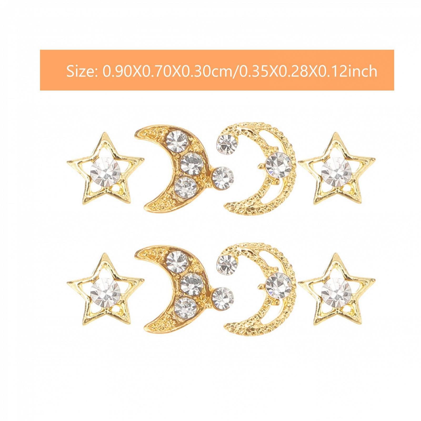 Украшения для ногтей minkissy Луна и Звезда 120 шт., фото №9