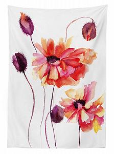 Скатертина ABAKUHAUS Flower Watercolour Poppy Buds 140 x 240 см synthetic.ua - Фото 1