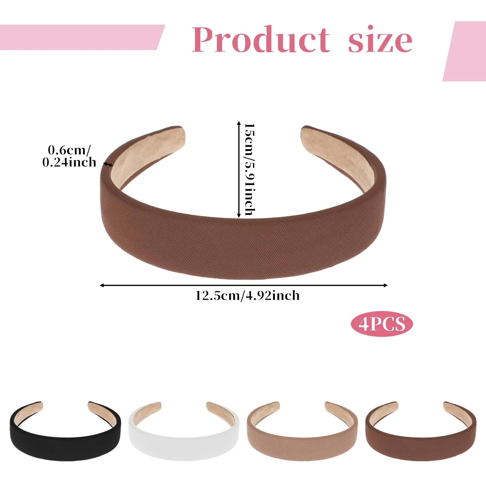 Обруч на голову Grevosea Набір з 4 шт, фото №2