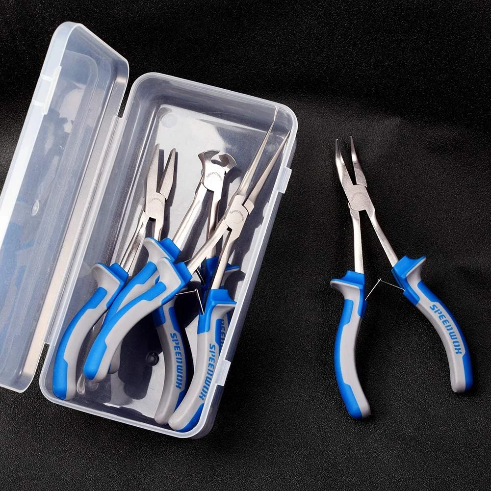 Набор плоскогубцев SPEEDWOX с удлиненными ручками, 4 шт., с ящиком для хранения, мини-набор плоскогубцев, прецизионные кусачки для проволоки, тонкие плоскогубцы для труднодоступных мест, высокий рычаг, инструменты для механических работ, фото №3 Набор плоскогубцев SPEEDWOX с удлиненными ручками, 4 шт., с ящиком для хранения, мини-набор плоскогубцев, прецизионные кусачки для проволоки, тонкие плоскогубцы для труднодоступных мест, высокий рычаг, инструменты для механических работ, фото №3
