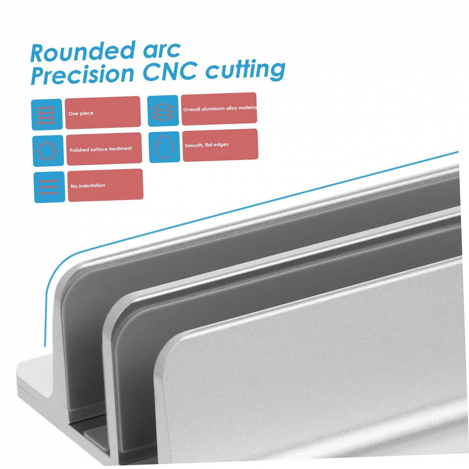 Вертикальная Подставка для Ноутбука Tofficu Алюминиевый Сплав Двойные Слоты для Ноутбука и Планшета Прочный Устойчивый к Царапинам Держатель Высококачественная CNC Поверхность Компактный и Прочный, фото №4