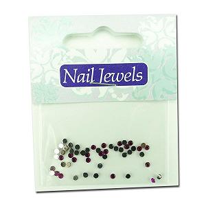 Акрилові стрази для дизайну нігтів Рожевий / Фіолетовий - Фото 1