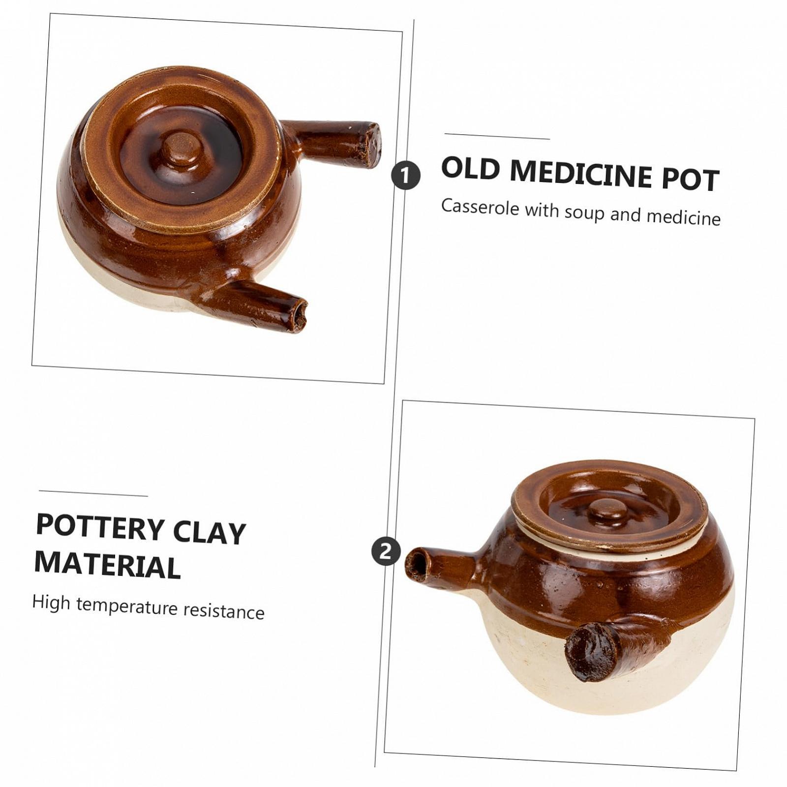 Традиційний глиняний горщик SOIMISS жаростійкий з нековзною ручкою для повільного тушкування, фото №8 Традиційний глиняний горщик SOIMISS жаростійкий з нековзною ручкою для повільного тушкування, фото №8