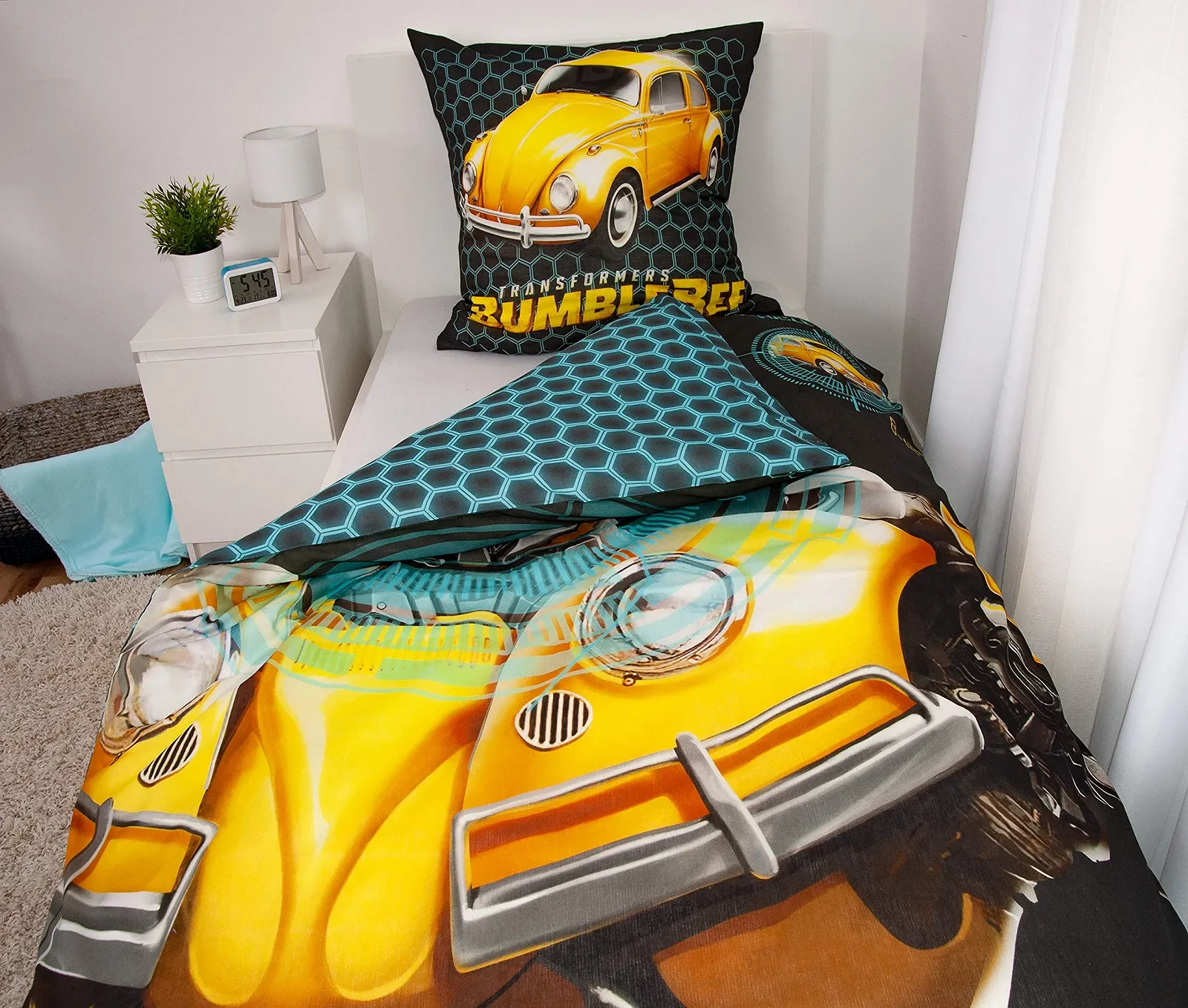 Комплект постільної білизни Herding TRANSFORMERS двосторонній бавовна/Renforcé 135 x 200 см Чорний/Різнокольоровий, фото №4