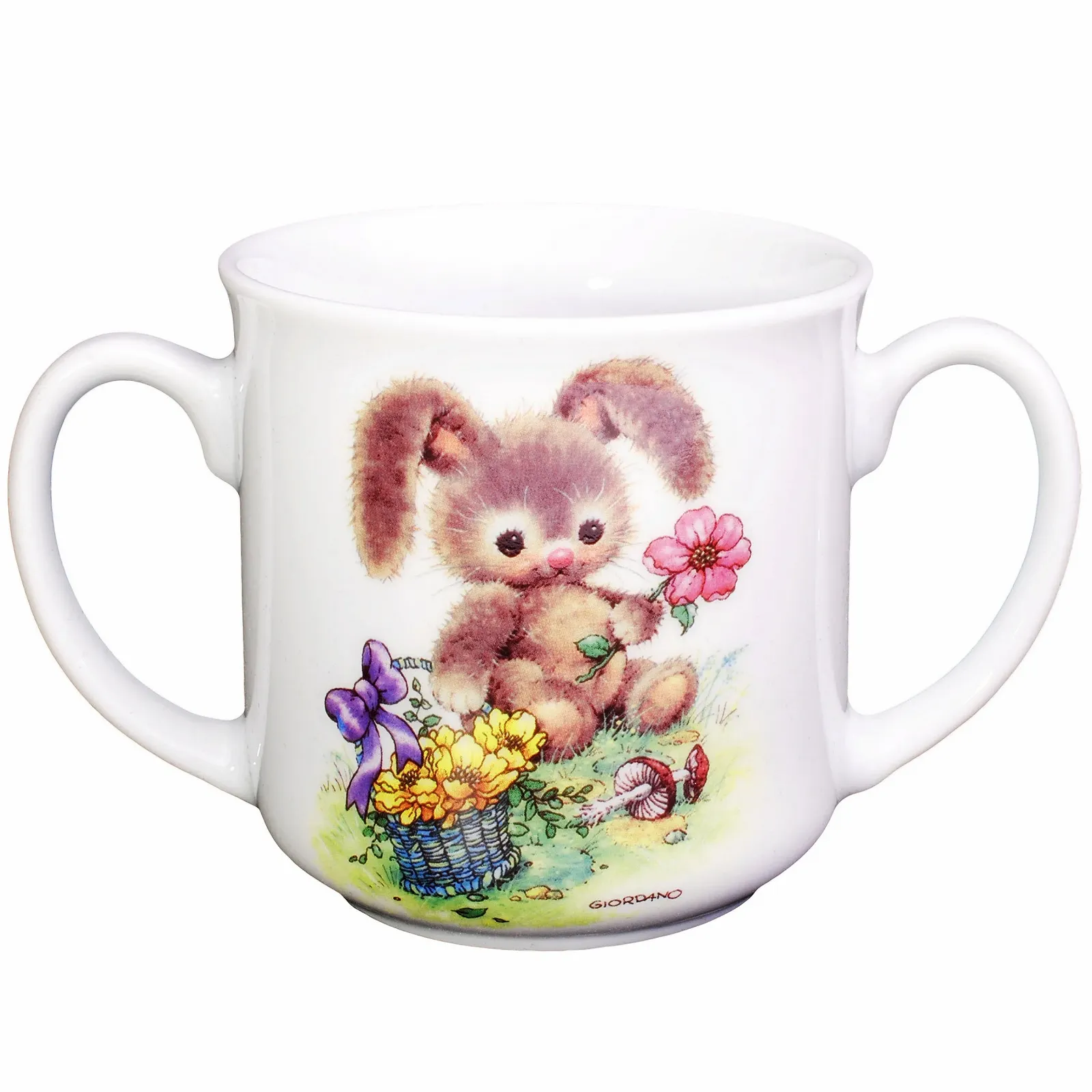 Набір дитячого посуду Alles-meine.de Reut, 2 предмети Милий кролик з квітами Порцеляна/кераміка, фото №3 Набір дитячого посуду Alles-meine.de Reut, 2 предмети Милий кролик з квітами Порцеляна/кераміка, фото №3